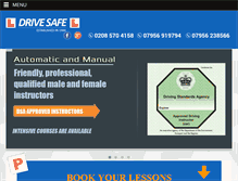 Tablet Screenshot of drivesafedrivingschool.co.uk